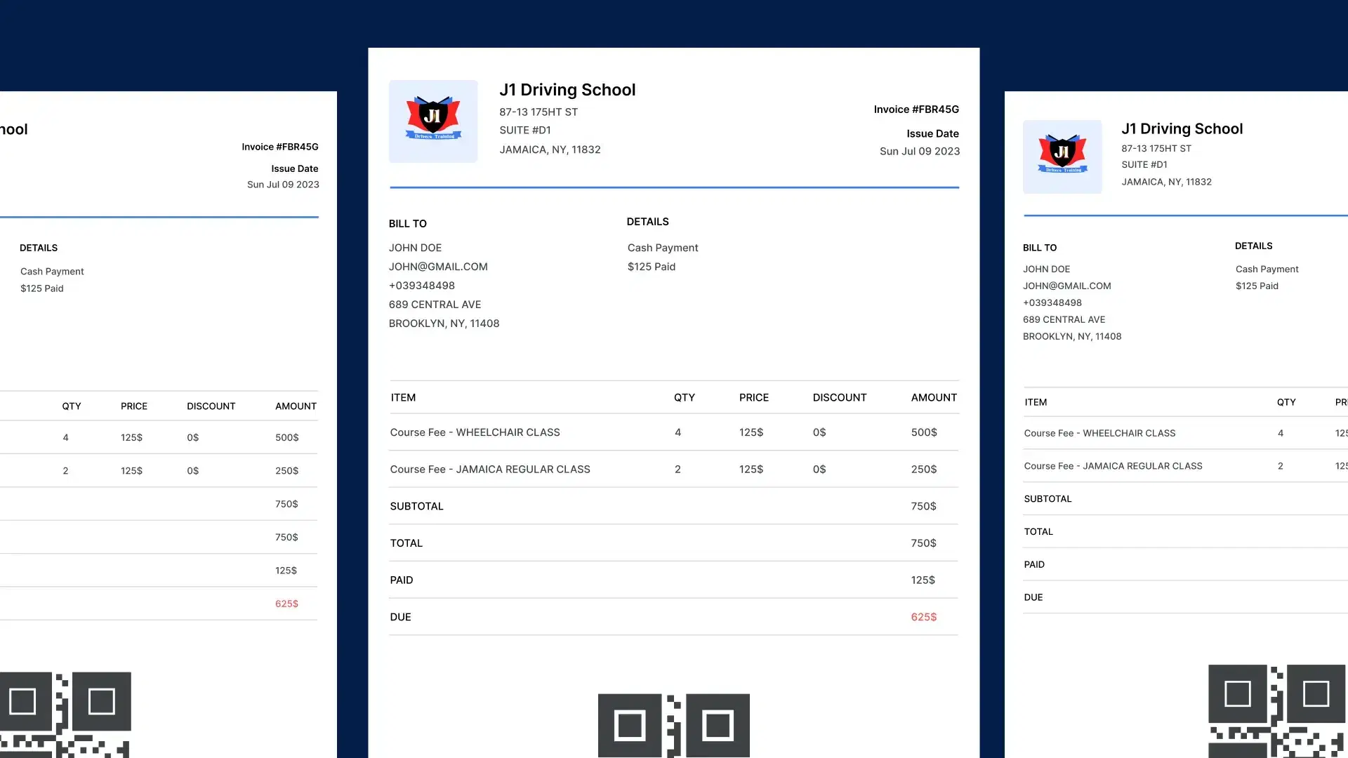 J1 Drivers Training - Invoice Generation and Course Roaster